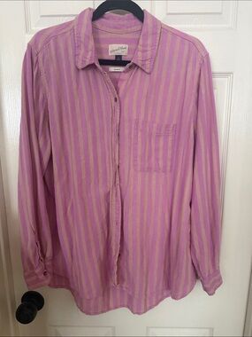 Women’s universal thread linen long sleeve shirt size XL